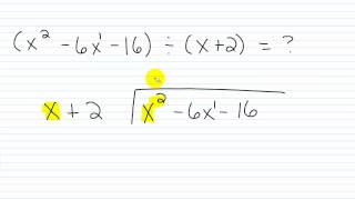 Algebra I Help Polynomial Long Division Part I [upl. by Broucek863]