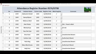 How to Create Attendance Register System in MS Access 2016 [upl. by Ehcnalb933]