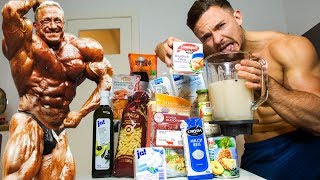 Ich esse 1 Tag lang wie Markus Rühl mit Thunfisch Proteinshake [upl. by Adley]