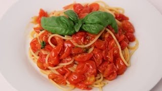 Spaghetti with Fresh Cherry Tomato Marinara Recipe  Laura Vitale  Laura in the Kitchen Episode 411 [upl. by Raynah744]