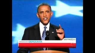 OBAMA ACEPTA CANDIDATURA PRESIDENCIAL EN CONVENCION DEMOCRATA 2012 FULL SPEECH [upl. by Ennaeirrac575]