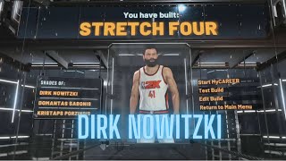 NBA 2K22 Dirk Nowitzki Current gen build  Best PF builds  2K Legends of the game build [upl. by Howlend]