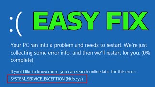 How To Fix NTFSsys Failed Blue Screen Error [upl. by Lindgren641]