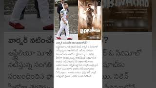 Cricketer David Warner in Telugu movie [upl. by Naghem]