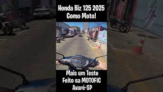 TESTE RIDE BIZ 125 2025 COMO MOTO [upl. by Assillam]