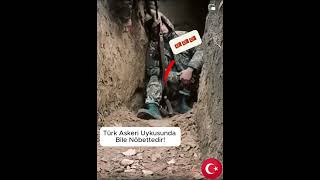 Türk Askeri Uykusunda Bile Nöbettedir 🇹🇷🇹🇷 viralshorts shortsviral [upl. by Eendyc]