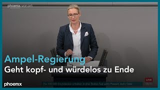 Alice Weidel AfD zur Regierungserklärung von Olaf Scholz zur aktuellen Lage am 131124 [upl. by Wan]