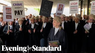 Barristers begin strike in row over legal aid funding [upl. by Eizdnil]