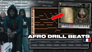 MAKING A MELODIC GUITAR AFRO DRILL BEAT  How to Make Afro Drill Beats In FL Studio [upl. by Anelle471]