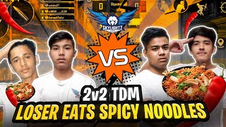 SKYLIGHTZ GAMING BOOTCAMP LIFESTYLE  SPICY NOODLE CHALLENGE  2 VS 2 TDM  PUBG MOBILE [upl. by Lindsay264]