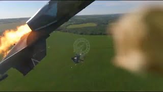 Russian Pilot Ejecting From Crashing SU25 At Extrem Low Altitude  Helmet Cam GoPro POV [upl. by Yhprum]