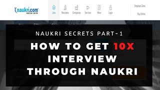 How to Catch Recruiters EYE on your Profile in Naukri Naukri Tutorial Part 1 [upl. by Angelica]