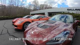 Z06 Track car overheating fix from Callaway for C7 Corvettes race track day use [upl. by Yesrod]