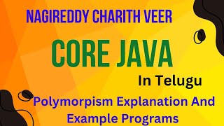 Part 18  Polymorphism In Java  Java Programming Language In Telugu [upl. by Ody]