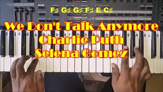 We Dont Talk Anymore Easy Piano Tutorial  Charlie Puth and Selena Gomez [upl. by Tteraj]