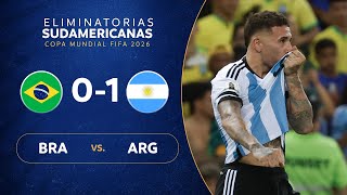 BRASIL vs ARGENTINA 01  RESUMEN  ELIMINATORIAS SUDAMERICANAS  FECHA 6 [upl. by Bonney]