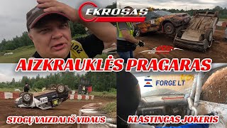 EKROSAS 2024  15 AIZKRAUKLĖS PRAGARAS SUVOLIOTI TRYS KOMANDOS AUTOMOBILIAI [upl. by Phemia]