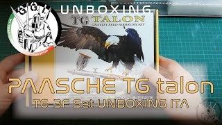 Unboxing quotPAASCHE TG Talon TG3F Setquot Airbrush  ITA  Gunpla Group ITALIA [upl. by Porche]