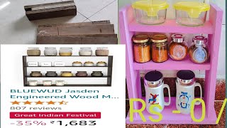 kitchen organizer  kitchen storage wooden kitchen organizer kitchen countertop organization [upl. by Eidak372]