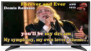 Forever and Ever  Demis Roussos  karaoke [upl. by Kessiah]