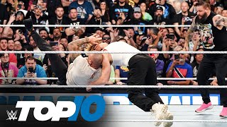 Top 10 WrestleMania SmackDown moments WWE Top 10 April 5 2024 [upl. by Cinimmod]