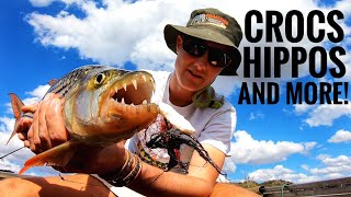 Fishing Amoungst The Hippos and Crocodiles for Tigerfish [upl. by Favianus]