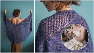 How To Make This Easy NautilusInspired Shawl Pattern Tutorial [upl. by Kesia470]