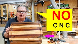 ROUTER HACK CRUVED EDGE CUTTING BOARD \ NO CNC [upl. by Werdnaed]