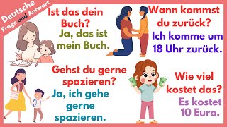 Tägliche Deutsche Fragen und Antworten A1  B2  Lerne Deutsch mit Spaß [upl. by Hudis808]