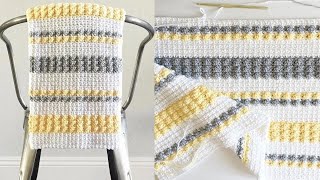 Crochet Mesh and Bobble Stitch [upl. by Latsyrk388]