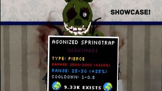 Agonized Springtrap Showcase Five Nights TD [upl. by Donata]