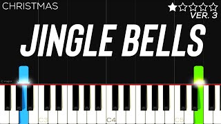 Christmas  Jingle Bells  EASY Piano Tutorial [upl. by Dis]