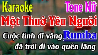 Một Thuở Yêu Người Karaoke Tone Nữ  Dm  Rumba Karaoke Lâm Organ  Beat Mới [upl. by Aivart]