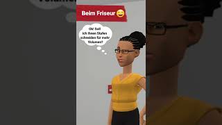 Beim Friseur  Deutsch lernen mit Dialogen shorts [upl. by Yelik]