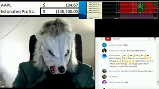 rWallstreetbets Wolfman Loses 81600 Live trading in 7 mins [upl. by Veljkov]