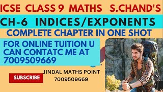 ICSE Ch6 IndicesExponents Complete Chapter In One Shot From S Chands For ICSE Class 9 Math [upl. by Cadmar]