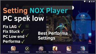 Setting nox player agar tidak lag  PC spek low [upl. by Ramirol]