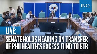 LIVE Senate holds hearing on transfer of PhilHealth’s excess fund to BTr  Aug 20 [upl. by Notnek249]