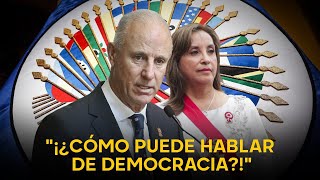 EN SU CARA  Canciller critica situación en Venezuela ante la OEA pero le increpan por Dina Boluarte [upl. by Aglo]