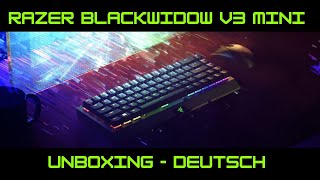 Razer Blackwidow V3 Mini HyperSpeed  Gelbe Switches  Unboxing  Deutsch razer [upl. by Boylan]