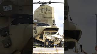 Loading an M998 Humvee into a CH47D Chinook usairforce [upl. by Keyte70]