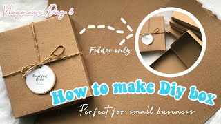 HOW I MAKE DIY BOXES FOR MY SMALL BUSINESS🍃Studio Vlogmas Day 6folder only 4pesos eco friendly [upl. by Siobhan]