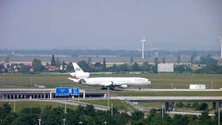 World Airways MD11ER taxiing and takeoff LeipzigHalle Airport [upl. by Toby912]