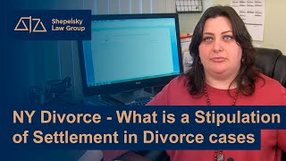 NY Divorce  What is a Stipulation of Settlement in Divorce cases  Shepelsky Law [upl. by Koy]