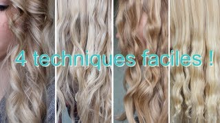 Boucles ou ondulations sans fer  4 techniques faciles [upl. by Ardnaid]