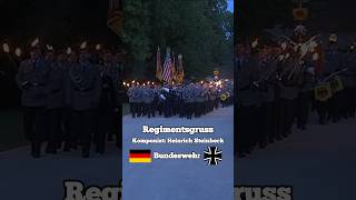 Regimentsgruß  Fackelzug der Bundeswehr 🦅🇩🇪 militär soldaten marsch parade tradition musik [upl. by Enala650]