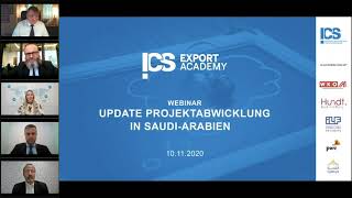 EXPORT ACADEMY Webinar  Update Projektabwicklung in SaudiArabien [upl. by Venu]