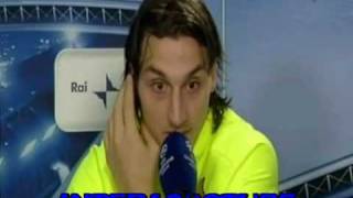 CHAMPIONS LEAGUE INTER 3 BARCELLONA 1 INTERVISTA A ZLATAN IBRAHIMOVIC [upl. by Sila]