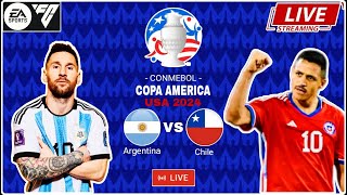 🔴Live  Argentina Vs Chile Copa America 2024 Today Live Match [upl. by Guyer281]