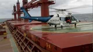 Pilot transfer from ship using helicopter [upl. by Annim]